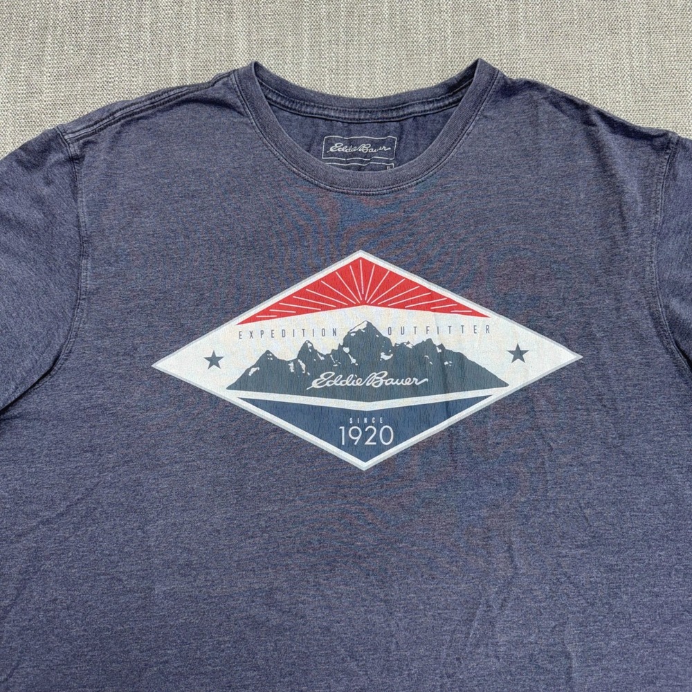 Eddie Bauer Mens XL Mountain Graphic Tee Expedition Outfitters Outdoor Shirt - Picture 2 of 12